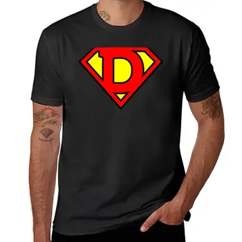 Футболка с буквой D | Super Letter Vol.1, футболки на заказ, футболки с кошками, спортивные рубашки, футболки для мужчин в тяжелом весе